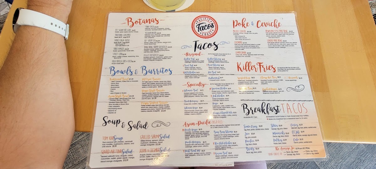 Pacific Coast Tacos Menu - Image 4